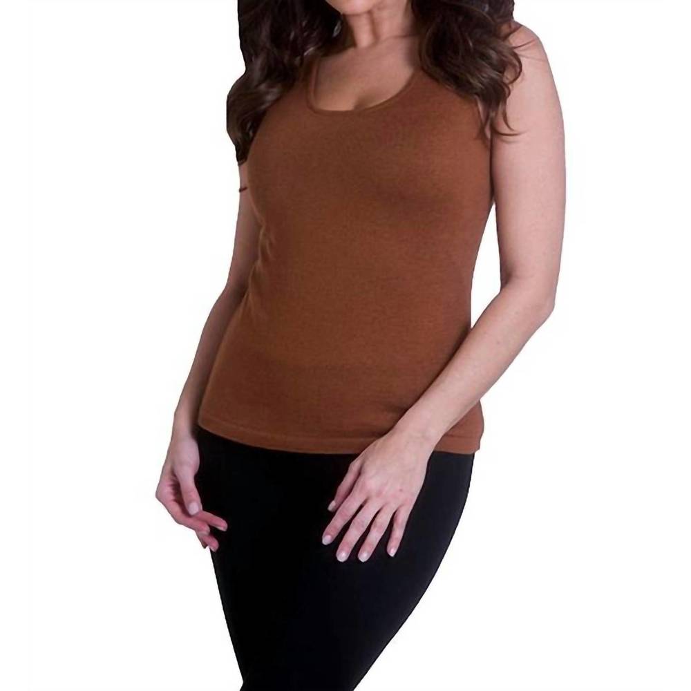 NEW ANGEL bra friendly tank top in cognac